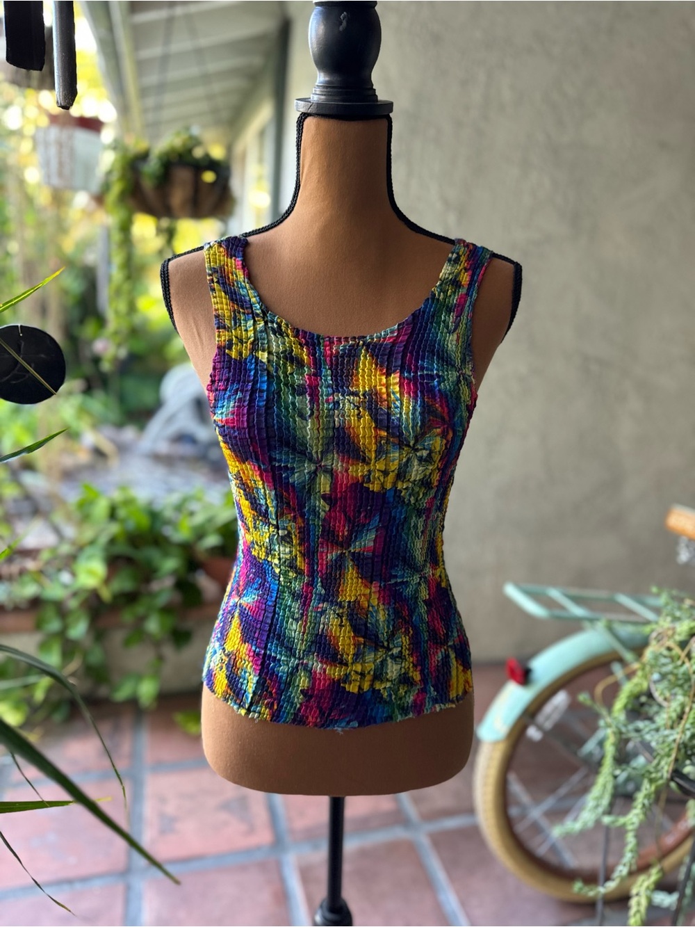 Women’s Multicolor Sleeveless Ribbed Tank Top
